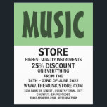 Moderner, moderner Musikinstrumentenladen Flyer<br><div class="desc">Moderne,  mutige,  musikalische Instrument Store-Werbe-Flyer vom Business Card Store.</div>