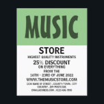 Moderner, moderner Musikinstrumentenladen Flyer<br><div class="desc">Moderne,  mutige,  musikalische Instrument Store-Werbe-Flyer vom Business Card Store.</div>