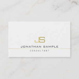 Moderner Monogram Beruflich Elegant Consultant Visitenkarte