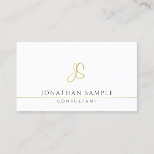 Moderner Monogram Elegant Template Consultant Visitenkarte