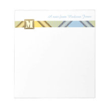 Moderner Monogramm Beruflicher Skriptname Tartan