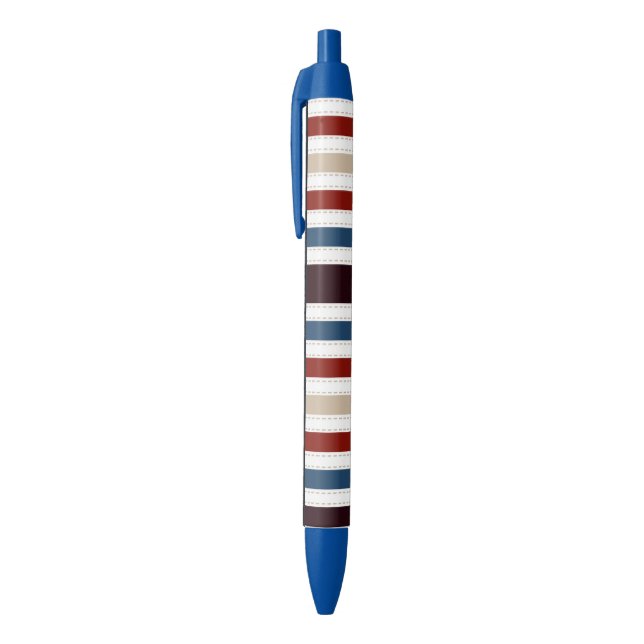 Moderner Monogramm Chic Strip Tinte Pen Kugelschreiber (Oberseite (Vertikal))
