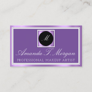 Moderner Monogramm-Eventplaner Gerahmten Lila VIP Visitenkarte