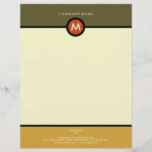 Moderner Monogramm-Geschäfts-Briefkopf Briefbogen