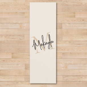 Moderner Monogramm-Name  Yogamatte