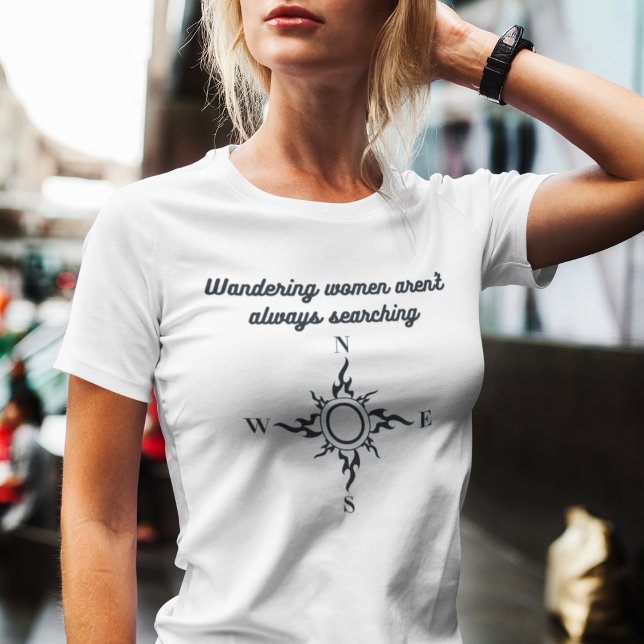 Moderner Motivierend Wanderfrauenkompass T-Shirt (Von Creator hochgeladen)