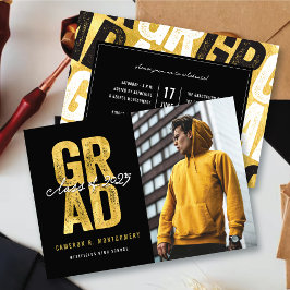 Moderner, muffiger Gold GRAD Stilvoller Foto Absch Ankündigung