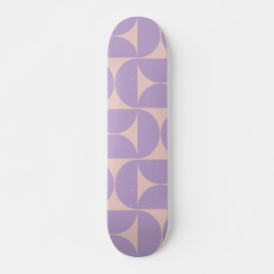 Moderner Musterlavender Mitte des Jahrhunderts Skateboard