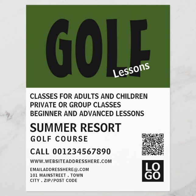 Moderner, mutiger, GoIf-Flyer für Werbung in der L Flyer (Vorne)