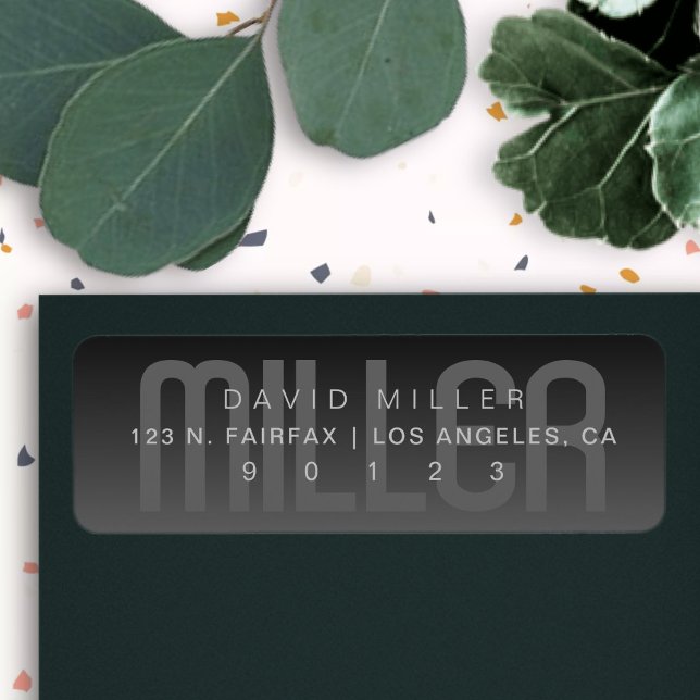 Moderner Nachname Subtil sehr dunkelgrau glänzend (Von Creator hochgeladen)