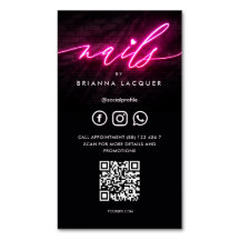 Moderner Nail Beauty Salon Nail Artist Hot Pink QR