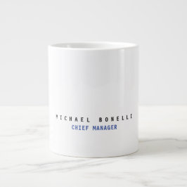Moderner Name Beruflich Minimalistisch Schlicht Jumbo-Tasse