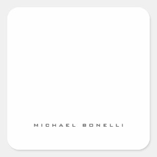 Moderner Name Beruflich Minimalistisch Schlicht Quadratischer Aufkleber