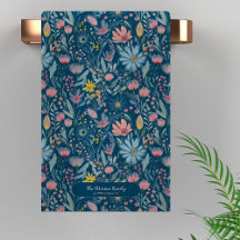 Moderner Name der Blumenfamilie Aquarell personali