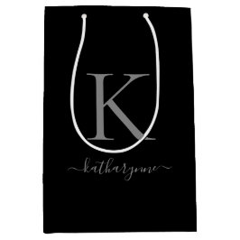 Moderner Name der Minimalistischen Schwarzen Silbe Mittlere Geschenktüte