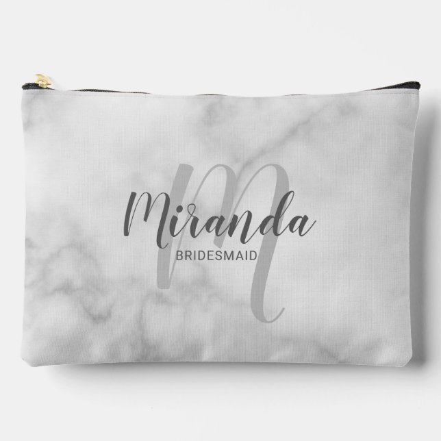 Moderner Name der Personalisierten Bridesmaid Mono Zubehörtasche (Vorderseite)