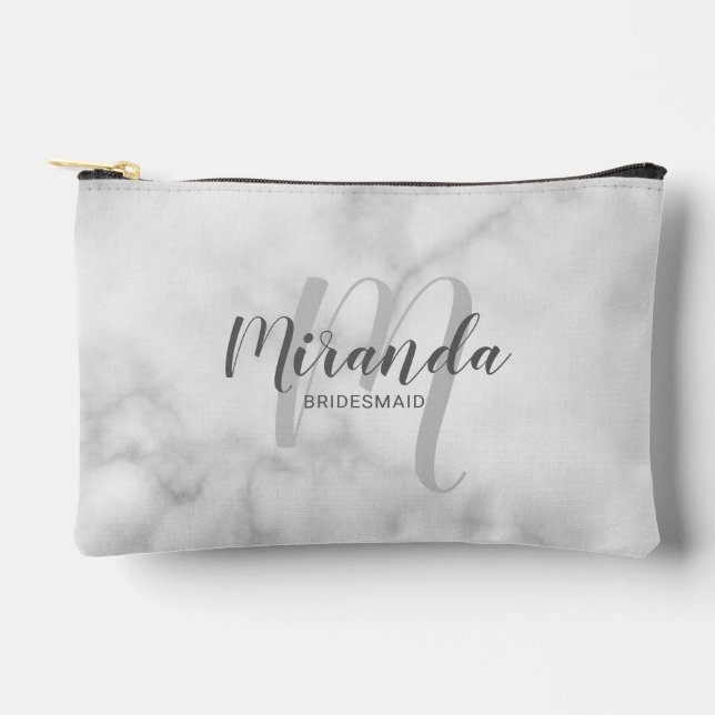 Moderner Name der Personalisierten Bridesmaid Mono Zubehörtasche (Vorderseite)