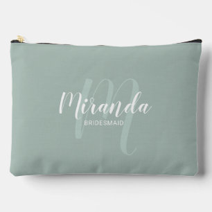 Moderner Name der Personalisierten Bridesmaid Mono Zubehörtasche