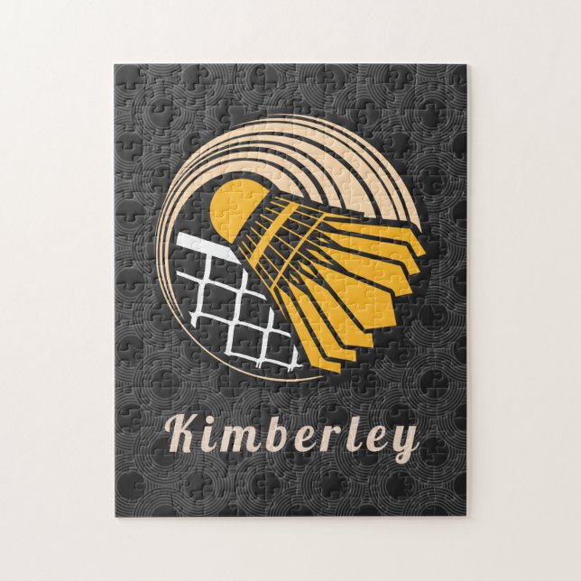 Moderner Name des Badminton Theme Player Coach (Vertikal)