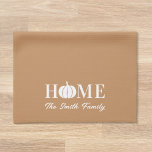 Moderner Name des White Pumpkin Erntedanks Geschirrtuch<br><div class="desc">Speziell für die Herbstsaison konzipiertes festliches Küchenhandtuch mit modernem rustikalem,  weißem Kürbis-Design mit personalisiertem Familiennamen.</div>