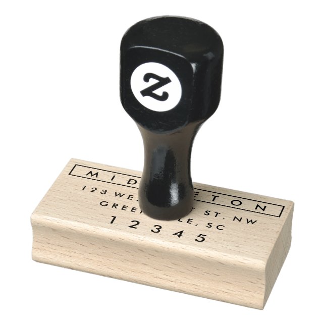Moderner Name Einfache Rücksendeadresse Gummistempel (Stempel)
