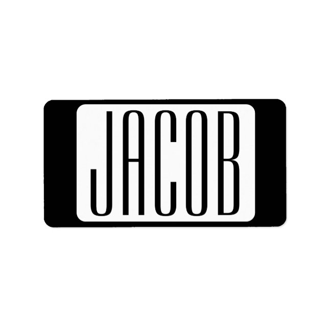 Moderner Name oder bearbeitbarer Markenname für Un Adressaufkleber (Vorne)