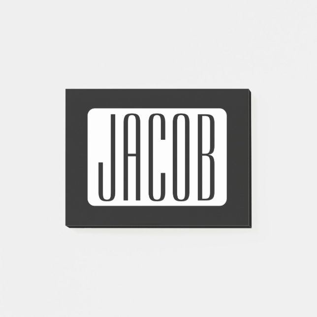 Moderner Name oder bearbeitbarer Markenname für Un Post-it Klebezettel (Vorderseite)