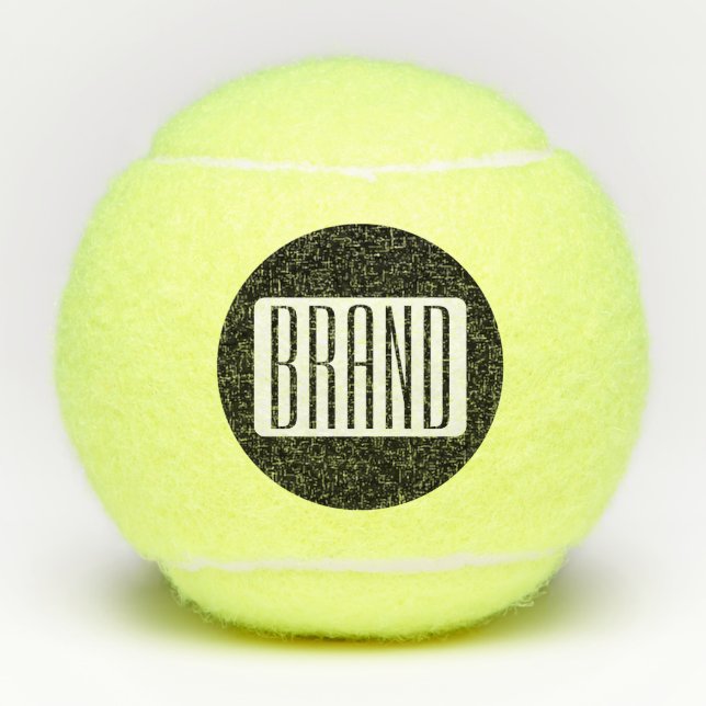 Moderner Name oder bearbeitbarer Markenname für Un Tennisbälle (Vorderseite)
