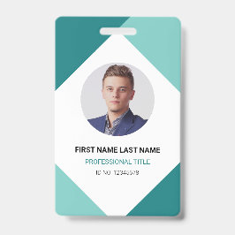 Moderner Name und Foto Corporate Employee ID Card Ausweis