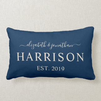 Moderner Name und Jahr hergestelltes Marine-Blau Lendenkissen