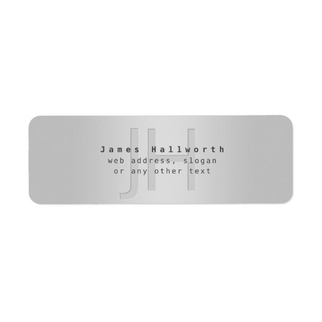 Moderner Name und Slogan | Grau Gradient (Vorne)