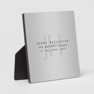 Moderner Name und Slogan   Grau Gradient Fotoplatte