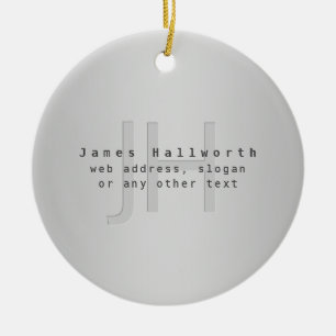 Moderner Name und Slogan Grau Gradient Keramik Ornament
