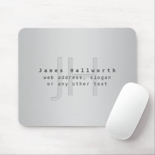 Moderner Name und Slogan   Grau Gradient Mousepad