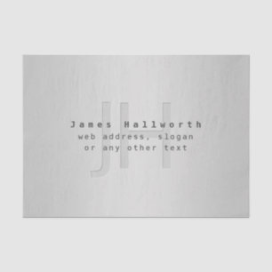 Moderner Name und Slogan   Grau Gradient Seidenpapier