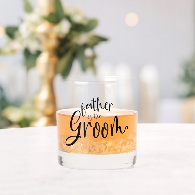 Moderner Name Vater des Groom-Geschenks Whiskyglas (Insitu (Hochzeit))