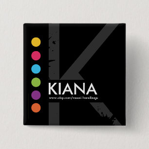 Moderner Namensschild Button