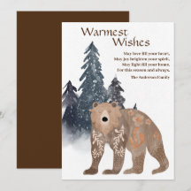 Moderner Naturbär in Forest Scandi Weihnachten