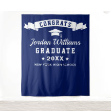 Moderner Navy Blue Abschluss Foto Stand Hintergrun