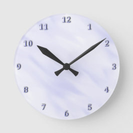 Moderner nebelhafter Lavendel-lila Bad-PastellSet Runde Wanduhr