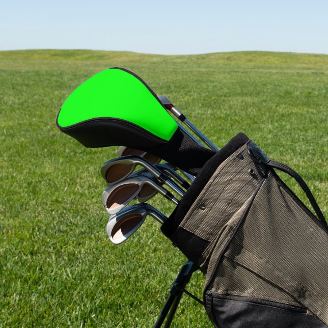 Moderner Neongrüner Bildschirm hell schlicht cool Golf Headcover (In SItu)
