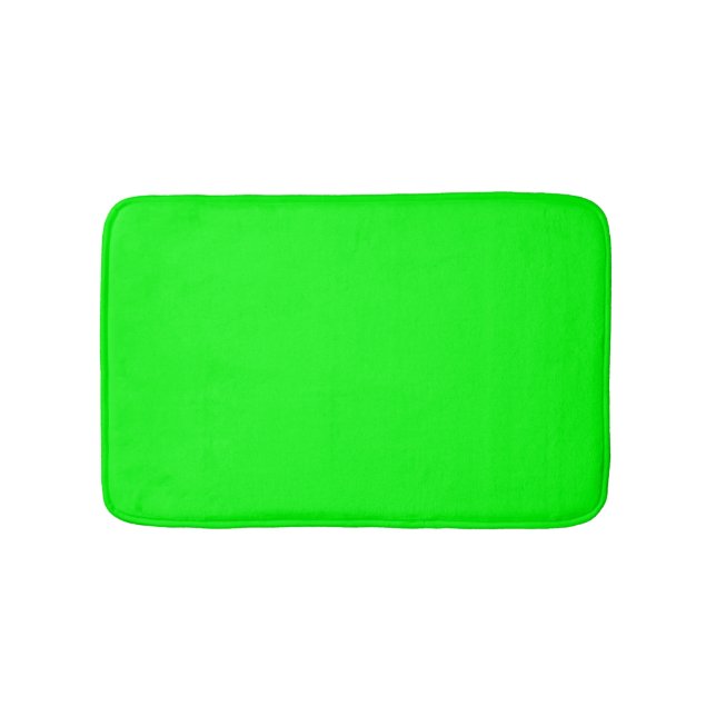 Moderner Neongrüner Bildschirm hell schlicht solid Badematte (Vorderseite)