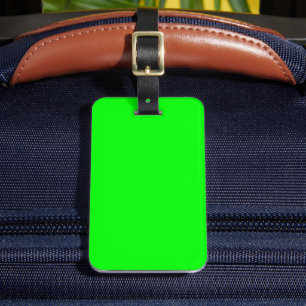 Moderner Neongrüner Bildschirm hell schlicht solid Gepäckanhänger