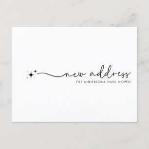 Moderner neuer Adresshandgeschriebener Script Star Postkarte