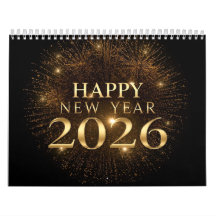 moderner Neujahr 2026 Wandkalender