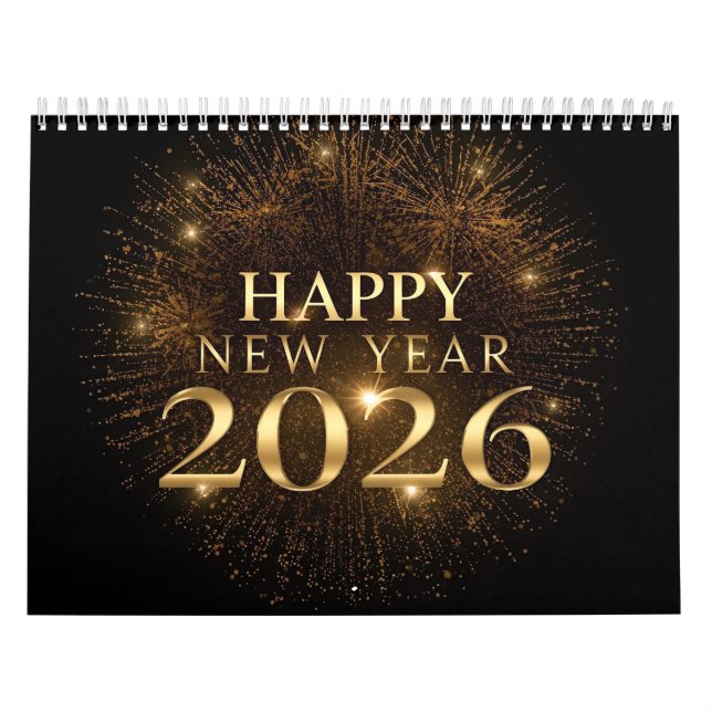 moderner Neujahr 2026 Wandkalender (Titelbild)