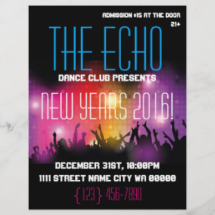 Moderner Neujahrs-Partyflyer Flyer