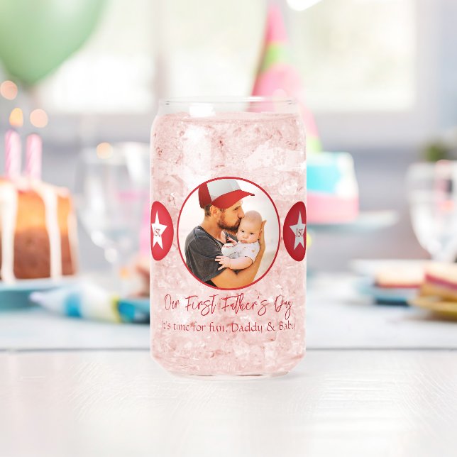 Moderner Niedlicher Baby Keepake Daddy First Vathd Dosenglas (Insitu (Geburtstag))