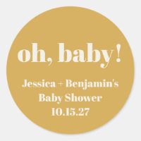 Moderner Niedlicher Dusty Yellow Baby Dusche Indiv