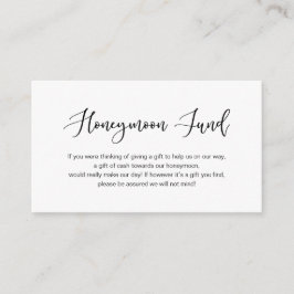 Moderner niedlicher Schriftart, Hochzeitsfond Begleitkarte